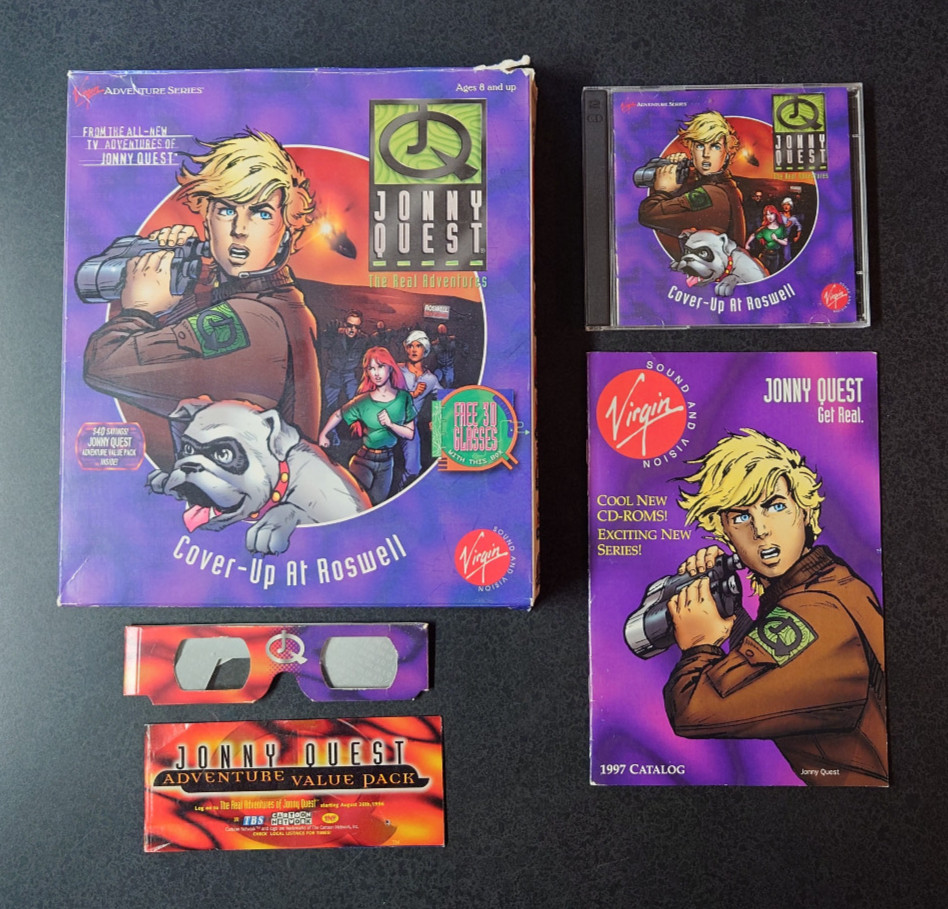 The Real Adventures of Jonny Quest - Cover-Up at Roswell 1996 PC Game Virgin