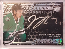 2020-21 UD Black Jason Robertson “OBSIDIAN SCRIPTS” Hard Signed SSP RC #ORS-JR