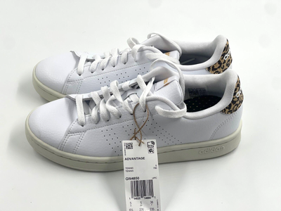Adidas Advantage 5.5 Sneakers Womens Sz 6.5 White Lace Up Shoes 