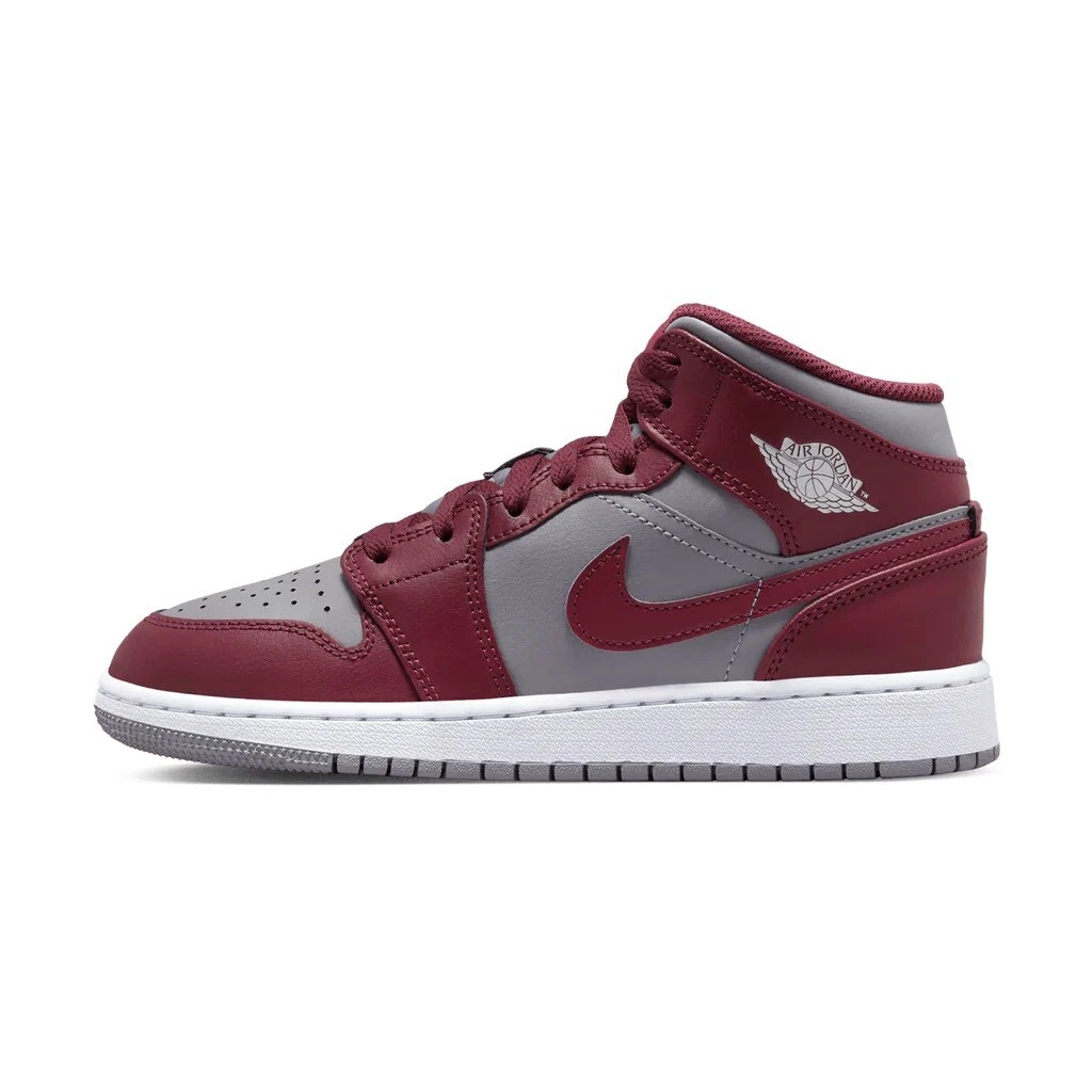 Nike Air Jordan 1 Mid Cherrywood Red Grey UK 5.5 US 6Y OG Retro High Low  Bred OG | eBay