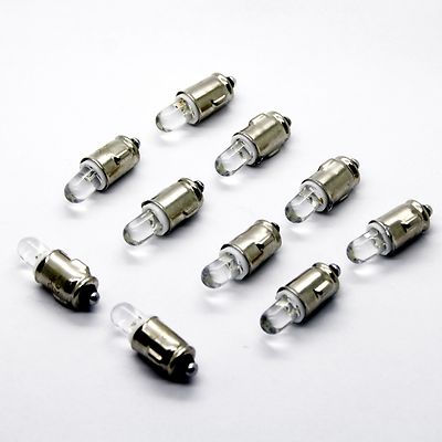 10X LED BA7S 12V White Dashboard Instrument Lighting Lamp Cockpit Socket