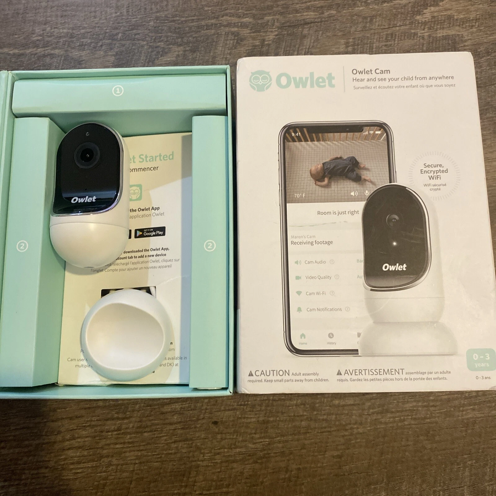 Owlet Cam Video Baby Monitor - Smart Baby Monitor with Camera PARTS ONLY AS-IS