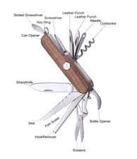 Laguiole Multitool Castanet Multifunktionsmesser Messer, Säge....11 Funktionen