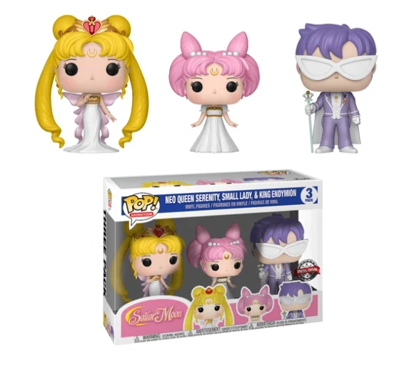 Funko Pop Sailor Moon : Queen Serenity, Small Lady & King Endymion 3 Pack  Vinyl