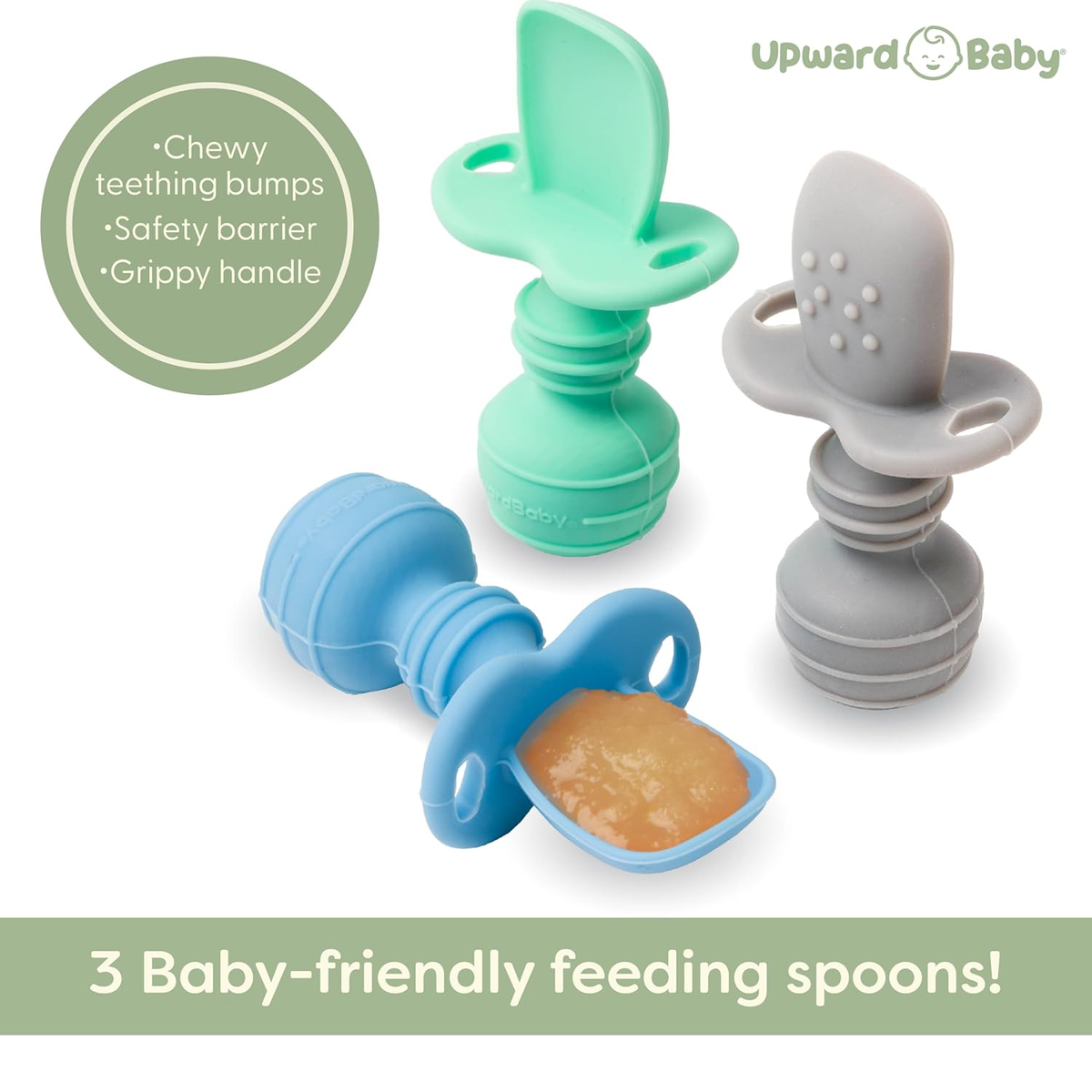 Upwardbaby Silicone Baby Spoons Self Feeding Months Feeding