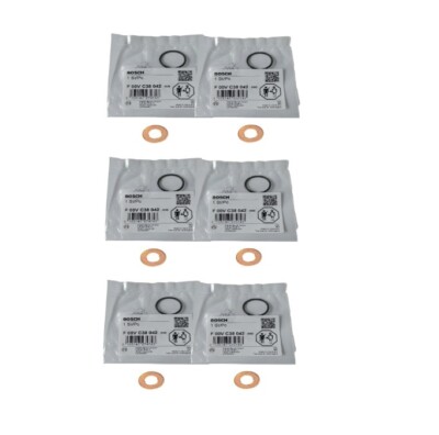 6x Bosch O-Ringe + Kupferdichtungen BMW Injektor Common Rail