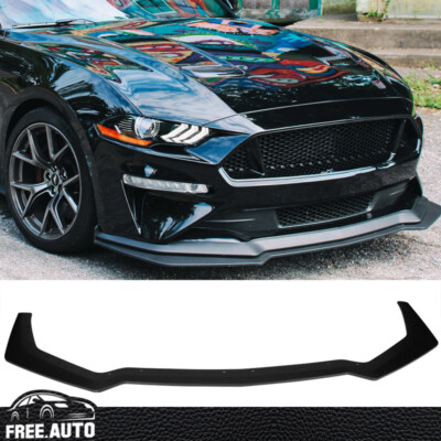 Fits 18-23 Ford Mustang GT Style Front Bumper Lip Chin Splitter Unpainted PP