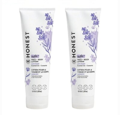 2 pk - Honest Company  Calming Face & Body Lotion Lavender with Essential Oils