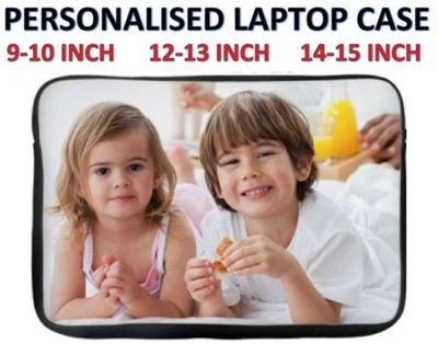 DAILYGIFTS Personalised Laptop Case Sleeve Bag Custom Design Any Image Or Text Gift Present
