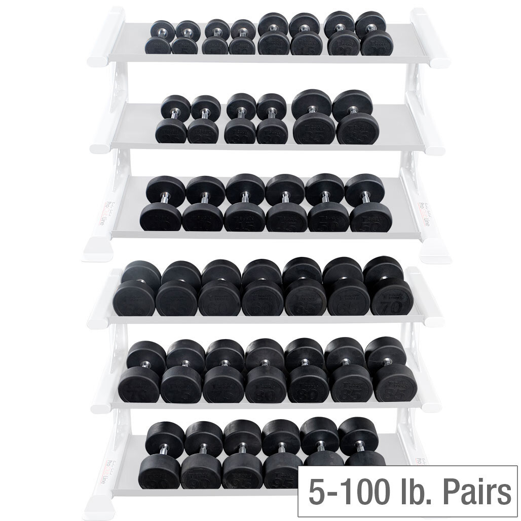 Body-Solid Premium Round Rubber Dumbbell Sets