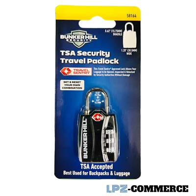 Bunker Hill Security  Travel set Padlock TSA ACCEPTED/ US SELLER..   