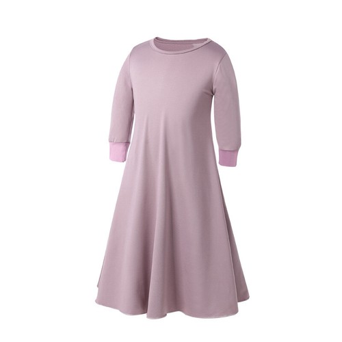 Muslim Children Kids Girls Long Dress Hijab 2 Piece Set Abaya Muslim Kaftan Robe - Picture 22 of 38
