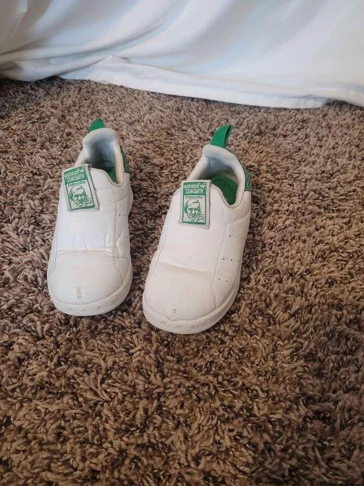 Adidas Sam Smith 8.5 K Toddler Shoe White And Green