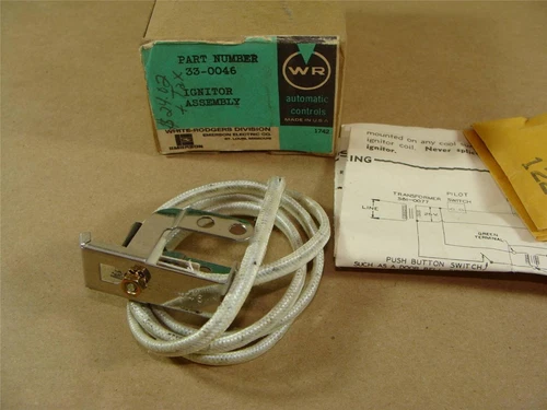 NEW WHITE RODGERS 33-0046 GAS FURNACE IGNITOR ASSEMBLY FOR 3046 & 30A46 HVAC