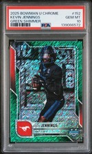 2025 Bowman U Chrome KEVIN JENNINGS 1st Bowman Green Shimmer Refractor/99 PSA 10