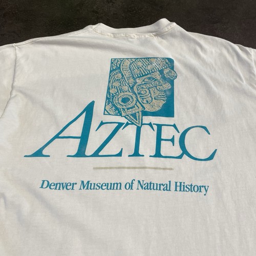 Vintage 90s Aztec Denver Museum Natural History T Shirt L Art History Mexican