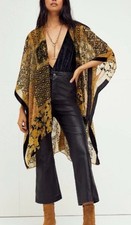 Free People Patchworks Burnout Velvet Kimono