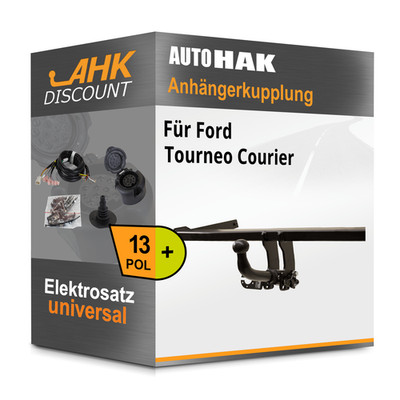 Für Ford Tourneo Courier 14- AUTO HAK Anhängerkupplung abnehmbar + 13polig NEU