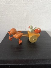 Erzgebirge Ente Mit Osterwagen Sehr Alte Figur. Von Otto Ulbricht Seiffen.