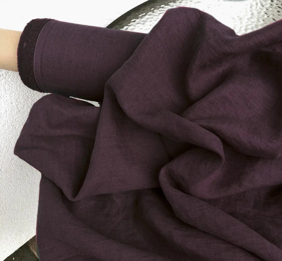 Dusty Pink Linen Fabric by the Yard Sewing, Curtains, Table Linens, Home Décor - Image 2 of 4