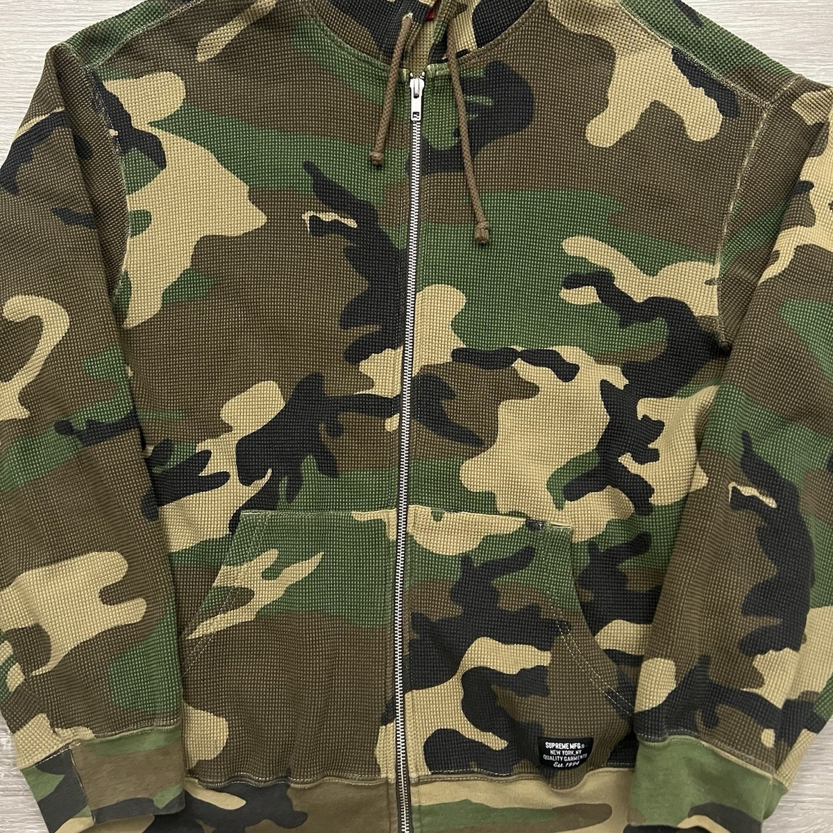Supreme Thermal Zip Up Hoodie Camo Size Medium Brand New SS24 | eBay