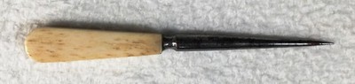 Antique Scratch Awl c 1880 1930 Rectangle Bone Handle British Made Import To Oz