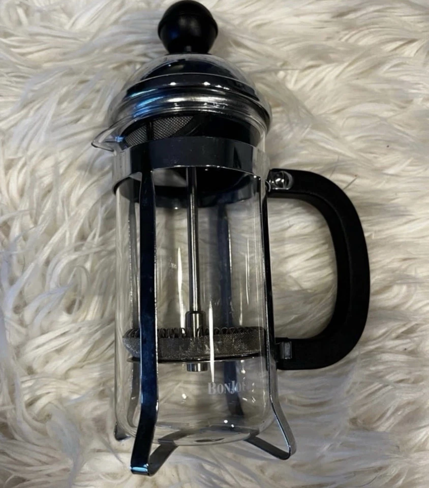 Prensa de café francesa de bon Jour barra de café negra y cristal Foto 3 de 4