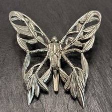 John Hardy Silverplate Hair Clip Butterfly Large Vintage M1