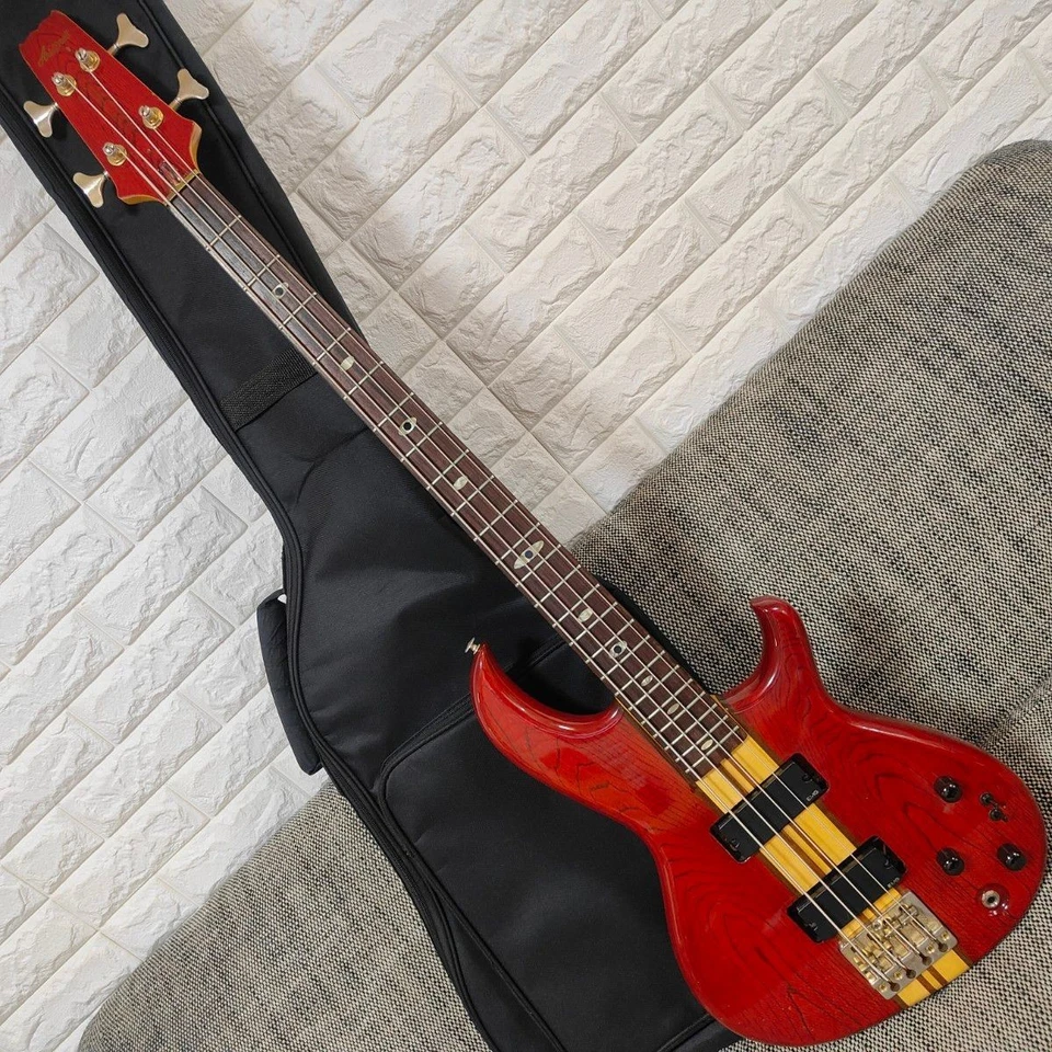 Aria Pro II SB-RSZ EMG Red Electric Bass Guitar From JAPAN - Image 2 of 4