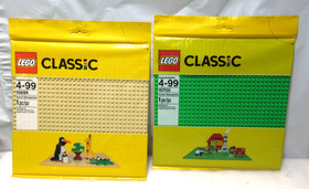 4 LEGO 10699 & 10700 Classic - Sand & Green Baseplates - 32 x 32  (G23J)