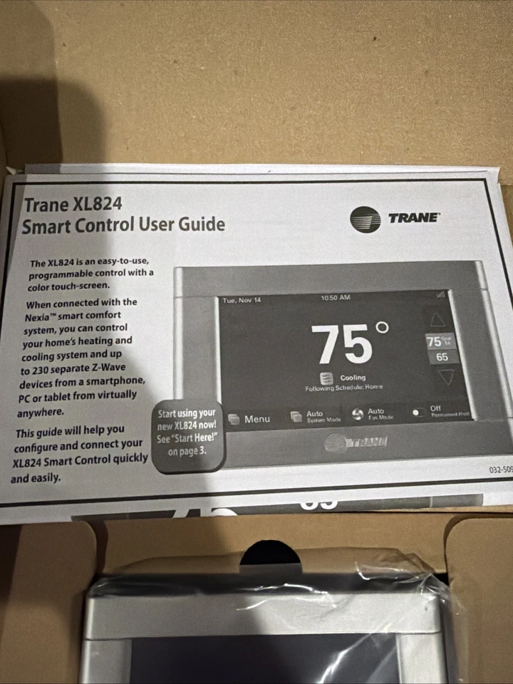 TRANE XL824 4.3 INCH SMART PROGRAMMABLE THERMOSTAT TOUCHSCREEN TCONT824AS52DBA - Image 3 of 4