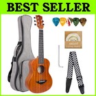 Solid Mahogany 5 String Tenor Ukulele Bundle**$