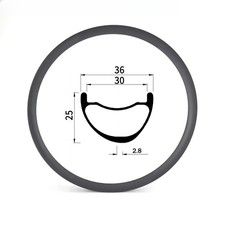 27.5 29er 650b 2536mm Mountain Xc Am Bike Carbon Rim Asymmetry Hookless Ring