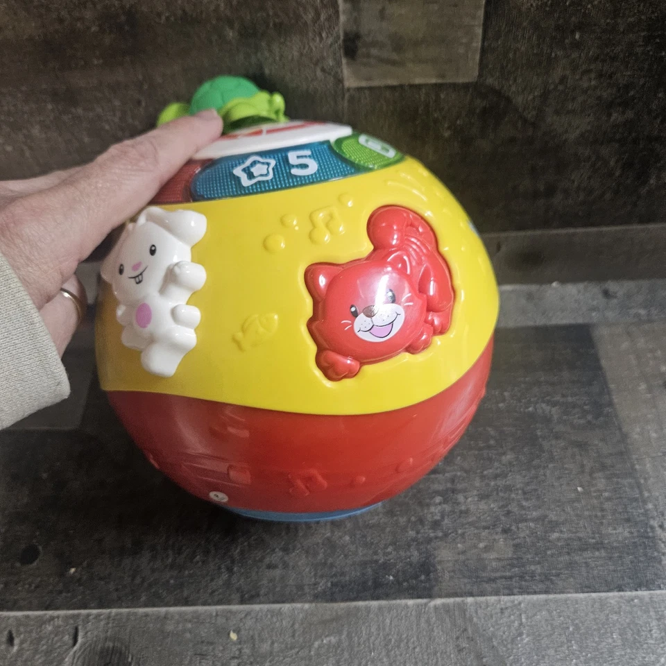 Vtech Wiggle & Crawl Ball Light Up Sound Learning 8" Toddler Toy - Image 4 of 4