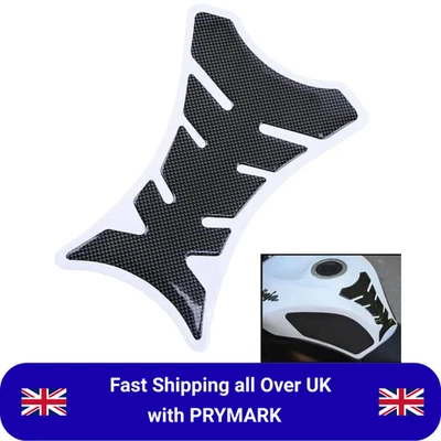 Universal Motorbike Motorcycle Carbon Tank Scratch Protector 3D Sticker Pad - Image 1 of 4