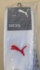 Puma Mens Football Knee High Socks White Red UK 9-11 Brand New