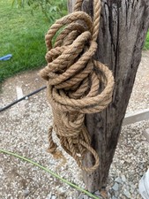 1/2 inch hemp rope in good condition tight strands.