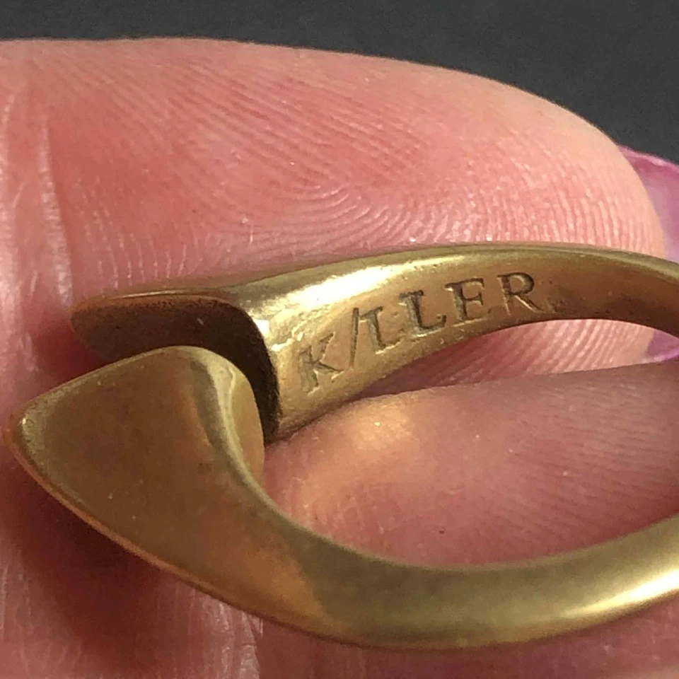 8160 K/LLER Colección Modernista Banda Dividida Anillo Latón Talla 7 Foto 2 de 2