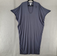 Barefoot Dreams Womens Dress Luxe Milk Jersey Shift One Size Gray Lounge Caftan