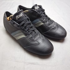 French Connection FCUK Trainers Mens UK 10 Black Leather Casual Sneakers Low Top