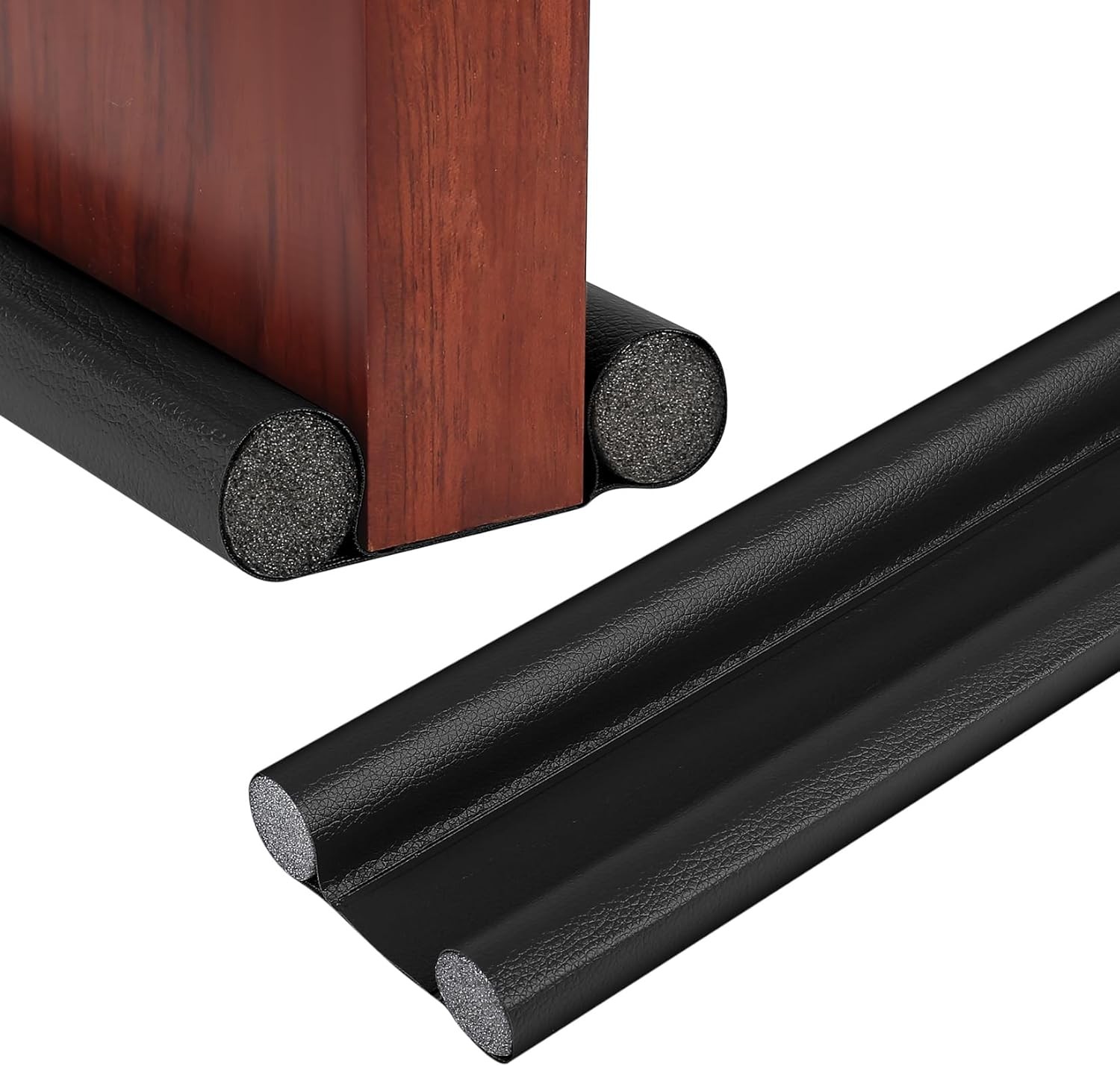 Double Under Door Draught Excluder, Draft Excluder for Doors, Adjustable 96 cm/