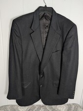 Halston Men's 100% Wool Jacket Size Unknown Black Long Sleeve Preppy Dressy