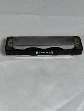 Bushman Delta Frost Harmonica 10-Hole Diatonic Key of Bb Blues Harp Black B-Flat
