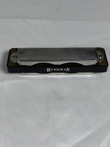 Bushman Delta Frost Harmonica 10-Hole Diatonic Key of Bb Blues Harp Black B-Flat