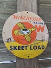 VINTAGE WINCHESTER RANGER SKEET LOAD PORCELAIN SIGN GUN AMMO 12"