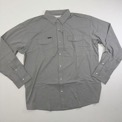 Poncho Men s Shirt Pearl Snap Long Sleeve The San Saba Size Large Reg Fit NEW!!