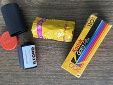 Kodak 110 12 Exposure,roll of portra 160vc 120, ilford 400 35mm 20 exp.Expired