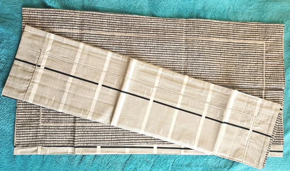 Yves Delorme Paris (2) 26 X 26 Euro Shams tejido de canasta / cuadros tostado y negro RARO Foto 4 de 4