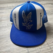 AJD Trucker Hat Unisex L Blue Air Force Falcons Vintage Snapback USA Made AC42