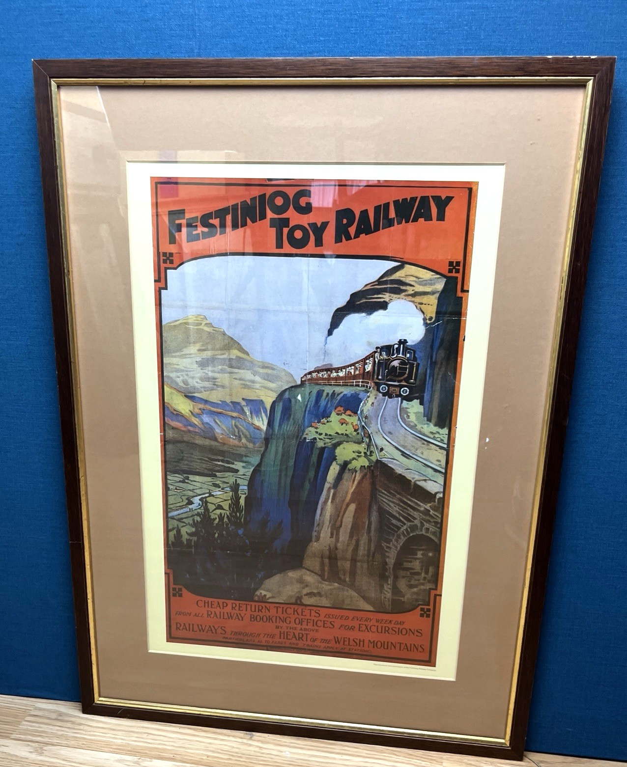 Festiniog Toy Railway Travel Poster Print Framed Vintage Welsh Rail Art 66cm image 8